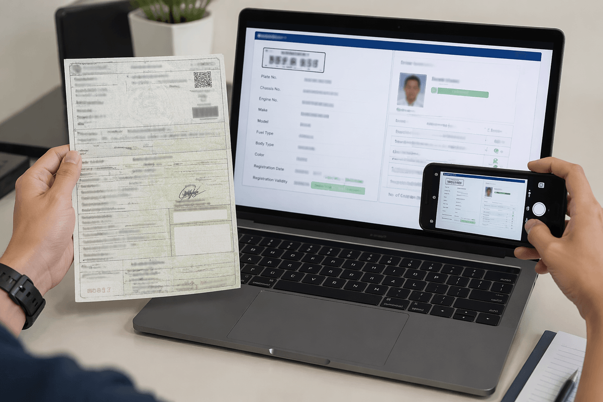 Log in and verify your details